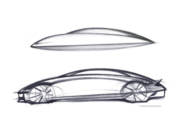 현대자동차가 전용 전기차 브랜드 아이오닉의 차기 모델 ‘아이오닉 6(IONIQ 6)’의 티저 이미지를 21일 최초로 공개했다. (자료=현대차)