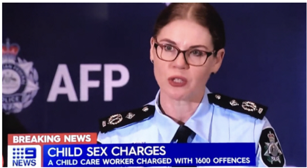 1일(현지시각) 사건을 브리핑하고 있는 호주 연방 경찰. 현지 방송 화면 캡처
