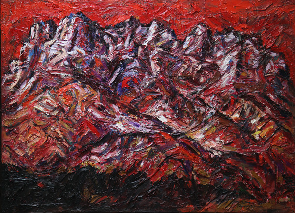 붉은설악 ,송주웅 作, 73 x53, Oil on canvas, 사진제공 세이아트(SayArt & 시우컴퍼니)