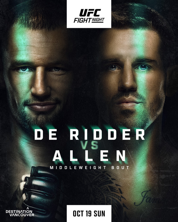 ▲ UFC 파이트 나이트 메인 이벤트 레이니어 더 리더 vs 브렌던 앨런 / 사진 제공=UFC