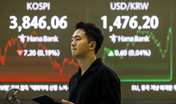 ▲하나은행 딜링룸. 뉴시스