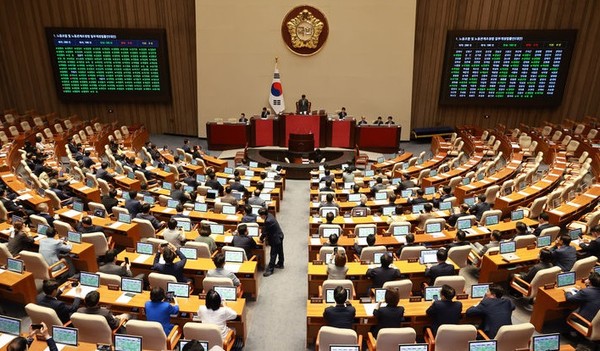 ▲노란봉투법 국회 본회의 통과. 뉴시스