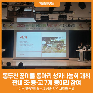 [위클리오늘] 2025년 동두천 꿈이룸 동아리 성과나눔회 성황리 개최 - 뉴스 썸네일 이미지