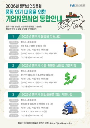 [위클리오늘] 평택시-평택산업진흥원, 중동 위기 대응 지원사업 공고 수... - 뉴스 썸네일 이미지